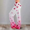 thumbnail image 1 of Womens Valentines Day Pajama Pants Heart Print Soft Lounge Pants Relaxed Fit Wide Leg Heart Pj Pants Valentines Day Gifts, 1 of 5