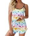 thumbnail image 1 of Womens Valentines Day Print Camisole Tank Top and Shorts Home Sleepwear Pajama Set 2 Piece Pajama Set for Women Set Women’S Pajamas Sky Blue M, 1 of 4