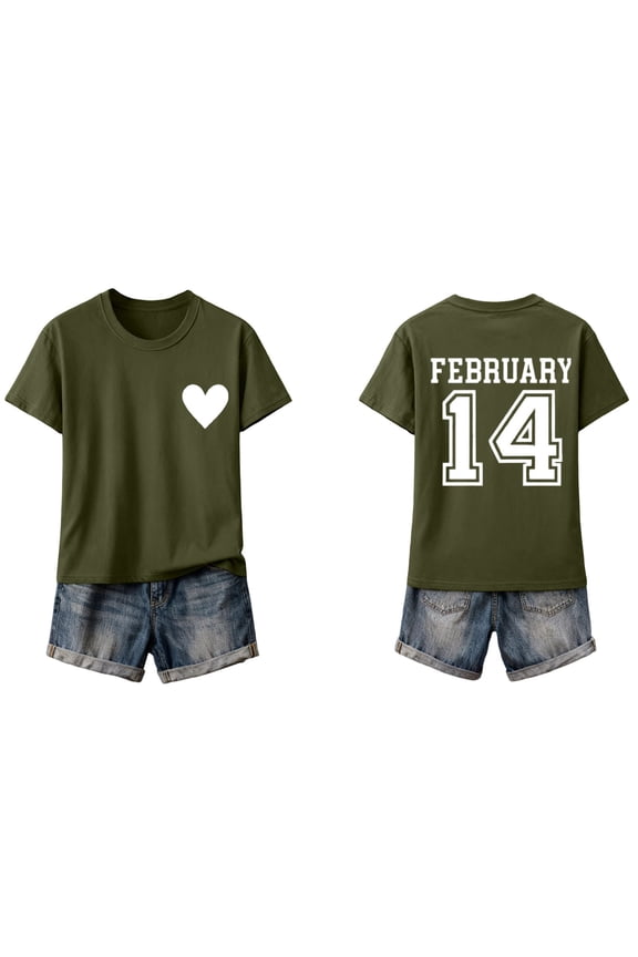 Womens Valentines Shirt Love Graphic Tees Round Neck Short Sleeve Top Ladies Valentine Tops Spring Shirts for Women 2026