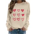 thumbnail image 1 of Womens Valentines Sweatshirt Funny Love Heart Long Sleeve Graphic Shirt Casual Pullover Tops Valentine'S Sweatshirts, 1 of 3