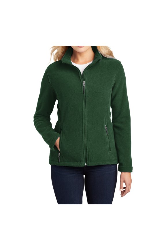 Womens Value Fleece Polyester Jacket Forest Green Medium