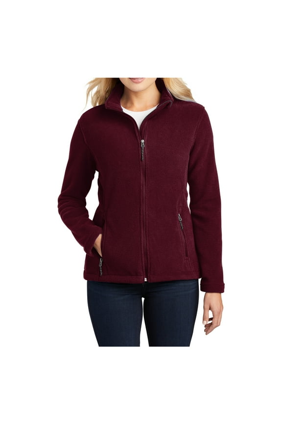 Womens Value Fleece Polyester Jacket Maroon Large