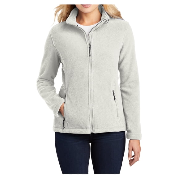 Womens Value Fleece Polyester Jacket Winter White Large