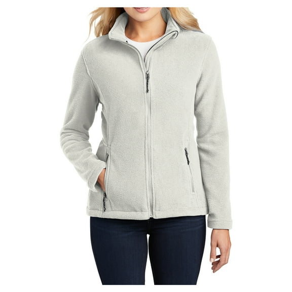 Womens Value Fleece Polyester Jacket Winter White Medium