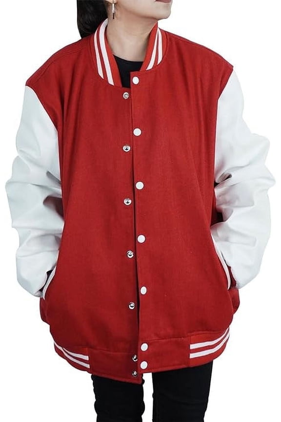 Womens Varsity Letterman Bomber Jacket