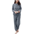 thumbnail image 1 of Womens Velour Pajama Set, Warm Thick One Size, 1 of 6