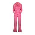 thumbnail image 1 of Womens Velour Tracksuit Set Soft Sports Zip Up Hoodie and Sweat Pants 2 Pieces Sweatsuits (Coral, M), 1 of 5