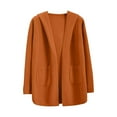 thumbnail image 1 of Womens Velvet Knit Sweater Cardigan Polar Soft Fleece Varsity Jackets Dressy Causal Long Sleeve Sweaters Crochet Sweatshirt with Double Pockets, 1 of 6