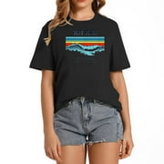 Womens Vero Beach Souvenir - Florida Reminder T-Shirt Black