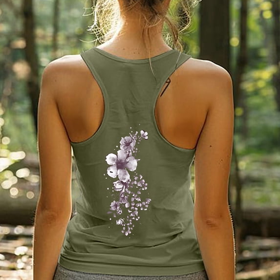 Womens Vest Tops Deep V Neck Tank Top Women Summer Racerback Slim Fit Sleeveless Ribbed Going Out Basic Cami Tanks Army Green XL