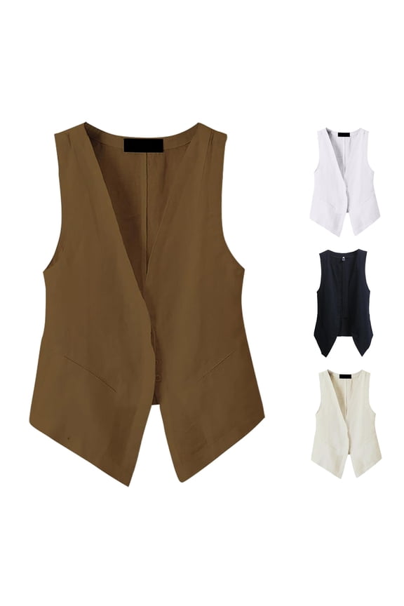 Womens Vest Tops Sleeveless Spring Summer Vest Coat Top Top Set Bed Top