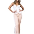 thumbnail image 1 of Womens Vest and Wide Leg Pants Set - Solid Color, Elastic Waist, Casual Elegant Style, Cotton Blends Polyester for Spring/Summer, 1 of 5