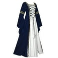 thumbnail image 1 of Womens Victorian Dress Plus Size Retro Renaissance Dress Corset Flare Sleeve Vintage Dress Drawstring Cocktail Party Ball Gown, 1 of 5