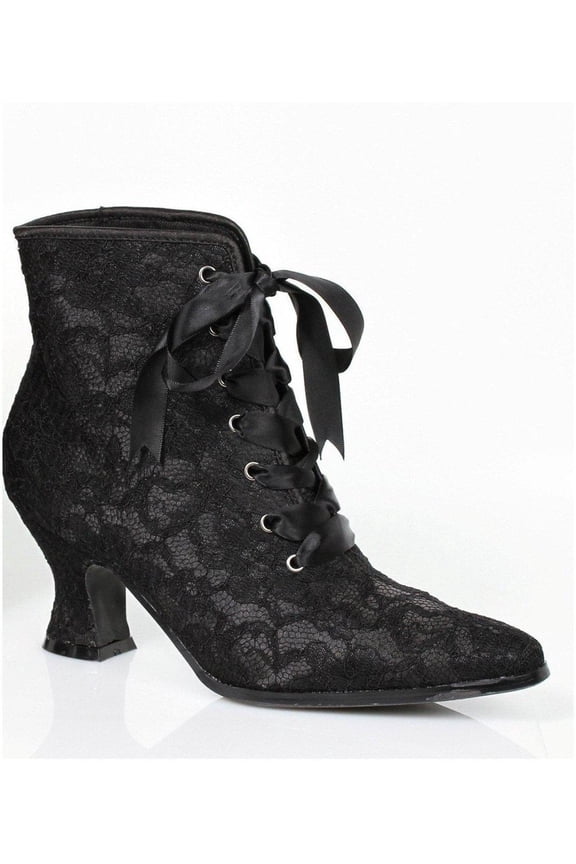 E-253-Elizabeth 2 Heel Boot with Lace 8 / White