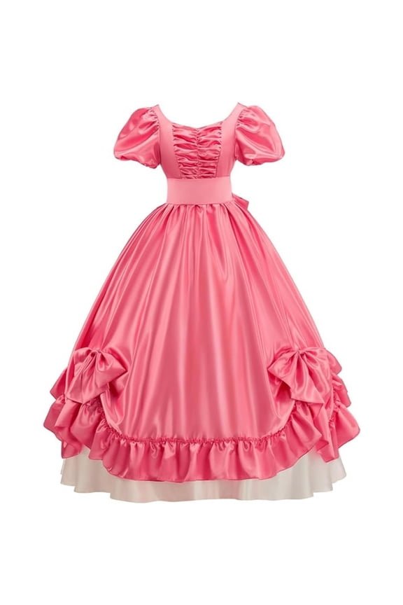 Womens Victorian Tea Party Princess Maxi Dress Rococo Ball Gown
