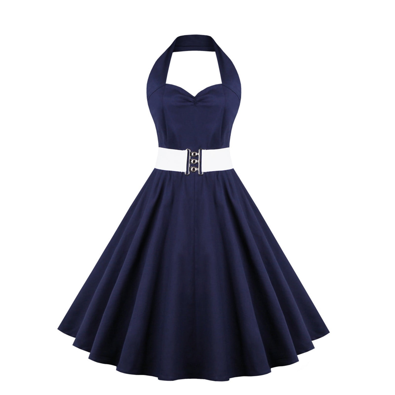 Womens Vintage 1950s Cocktail Dress Retro Polka Dot Sleeveless Prom Dress A  Line Swing Homecoming Tea Dresses - Walmart.com