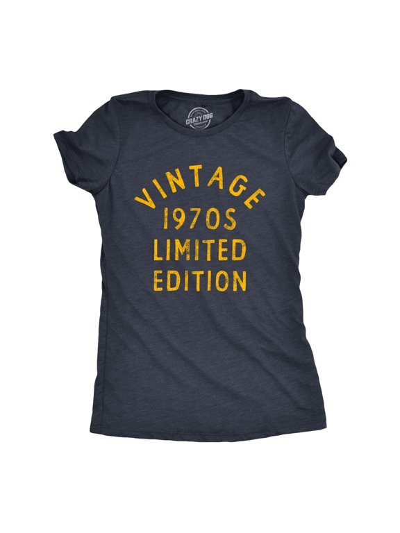 Womens Vintage 1970s Limited Edition T Shirt Funny Cool 1970 Theme Classic Tee for Ladies Womens Graphic Tees