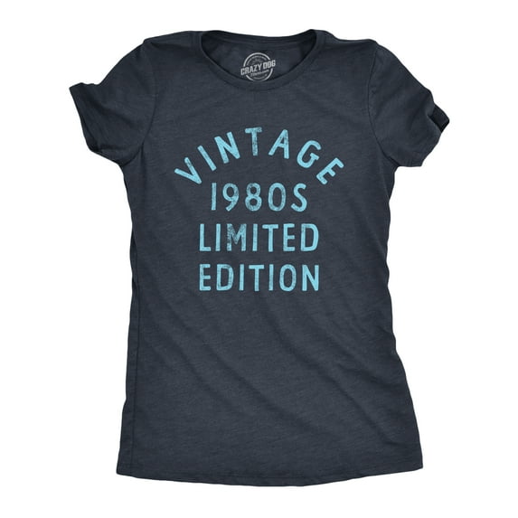 Womens Vintage 1980s Limited Edition T Shirt Funny Cool 1980 Theme Classic Tee for Ladies Womens Graphic Tees