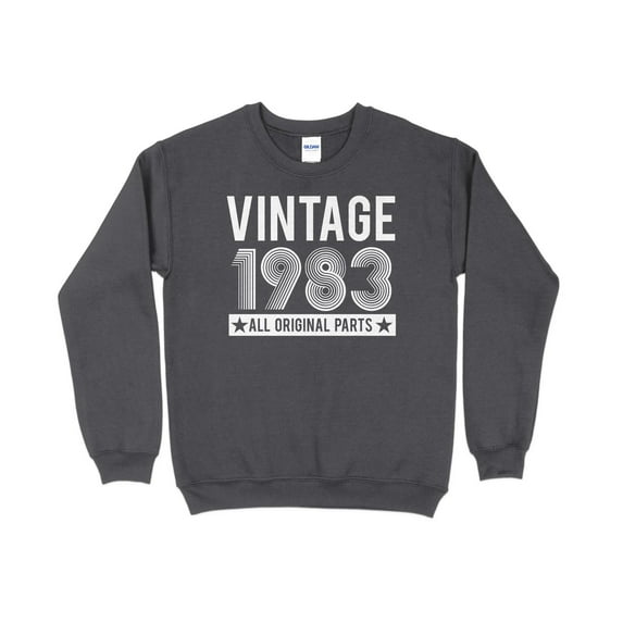 Womens' Vintage 1983 Original Parts, Birthday Sweatshirt, 40th Birthday Party