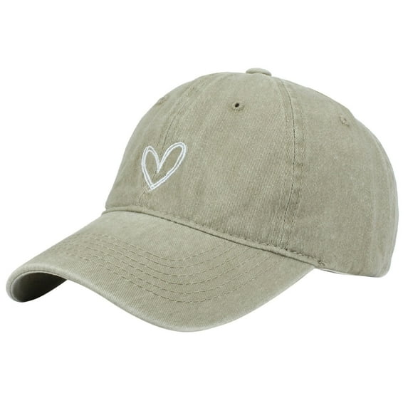 Womens Vintage Baseball Hat Khaki Cute Baseball Cap Washed Trucker Hat