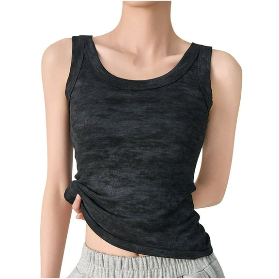 Womens Vintage Camisole Tops Solid Color Sleeveless Casual Tank Y2K Inspired Racerback Design for Summer Vacation and Daily Wear