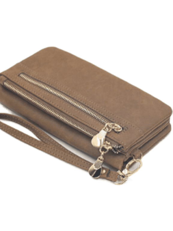 Womens Vintage Large Capacity Long Leather Wallet Clutch Zipper Purses Card Holder Ladies Wristband Wallets Super High Quality