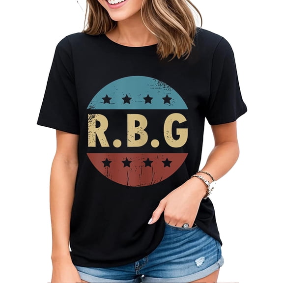 Womens Vintage Notorious RBG Shirt Gift For Ruth Bader G Fans T-Shirt Black Small