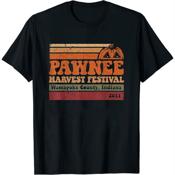 Womens Vintage Pawnee Harvest Festival Parks And Rec T-Shirt White 4X-Large