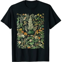 Vintage Botanical Floral Type Flower Graphic Tees T-Shirt
