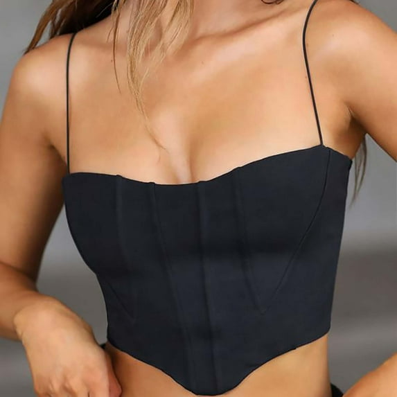 Womens Vintage Strapless Open Back Boned Mesh Bustier Zip Back Corset Crop Top Athletic Graphic Tops for Women Tang Top 4xl Blouse Birthday Top Women Pajama Top 4x Womens Tops Wardrobe Women Tops