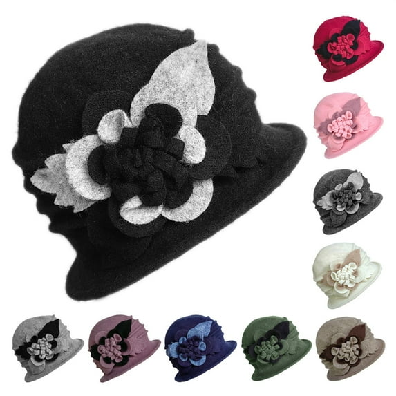 Womens Vintage Style Winter Beret Soft Warm Knit Hat in Classic Bucket and Cloche Designs