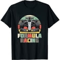 thumbnail image 1 of Womens Vintage Sunset Formula Racing Car Design T-Shirt Black Large, 1 of 5