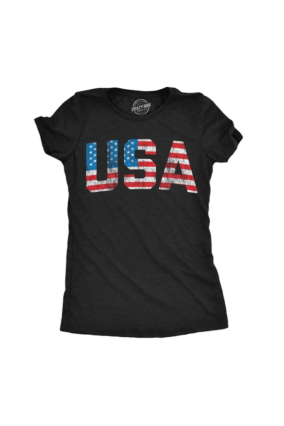 Womens Vintage USA T Shirt Awesome Fourth Of July Graphic Tee for Ladies Womens Graphic Tees