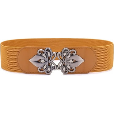 Womens Vintage Wide Elastic Stretch Waist Belt Retro Cinch Belt