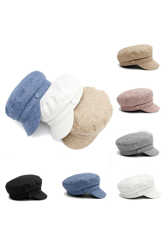 Womens Vintage Winter Solid Beret Cap Korean Style Painter Newsboy Hat