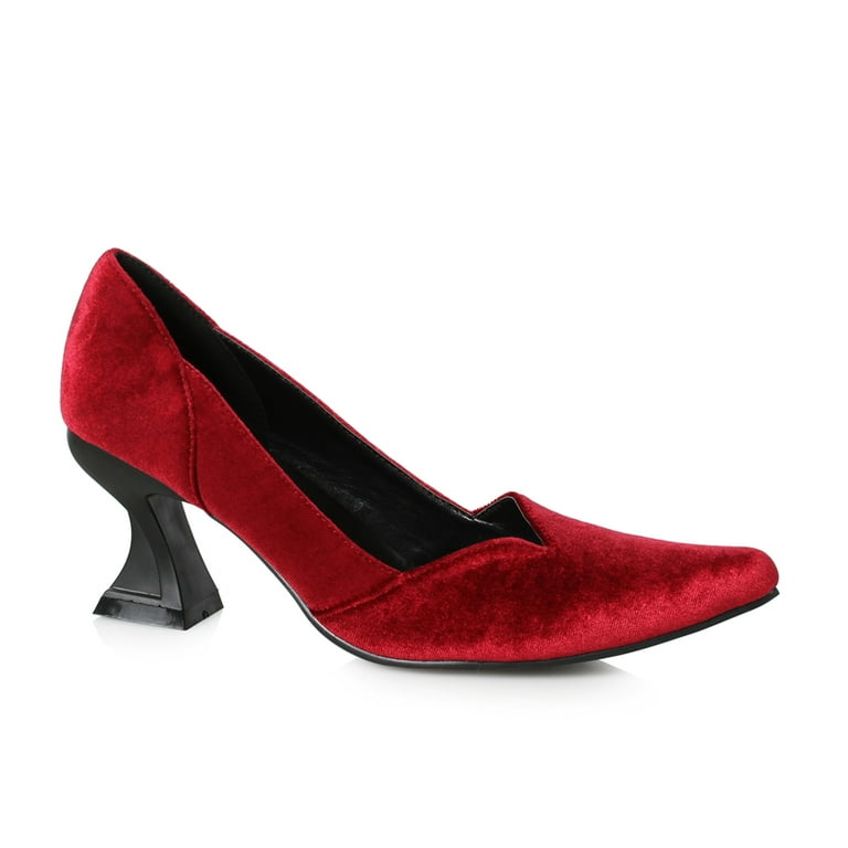 Red kitten heel shoes size deals 7