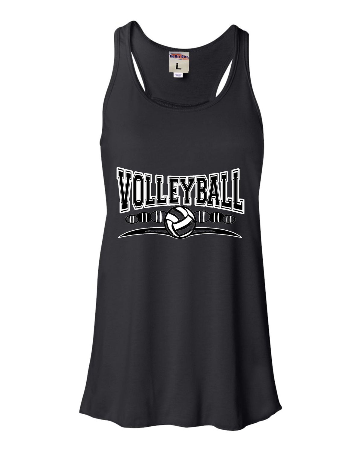 Womens Volleyball Cool Design Flowy Racerback Tank Top T-Shirt ...