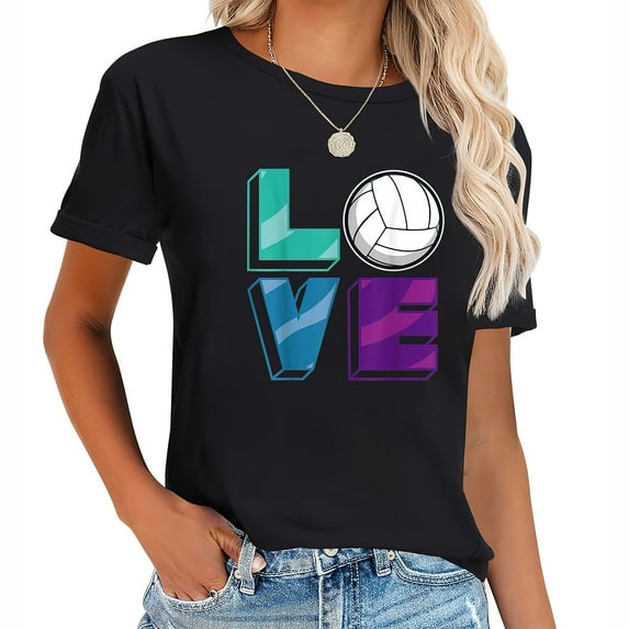 Womens Volleyball Player Gifts Teen Girl Love Volleyball T-Shirt
