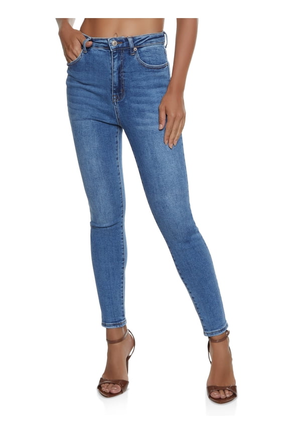 Womens WAX Basic High Waisted Skinny Jeans