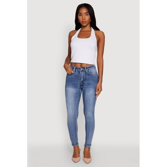 Womens WAX Mineral Wash Skinny Jeans