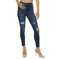 thumbnail image 1 of Women's WAX Stretch Distressed High Rise Jeans, 1 of 2