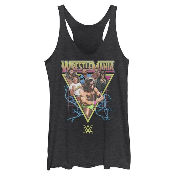 Womens WWE Retro Wrestlers Triangle Racerback Tank