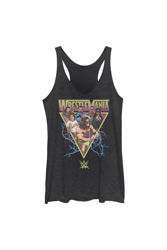 Womens WWE Retro Wrestlers Triangle Racerback Tank