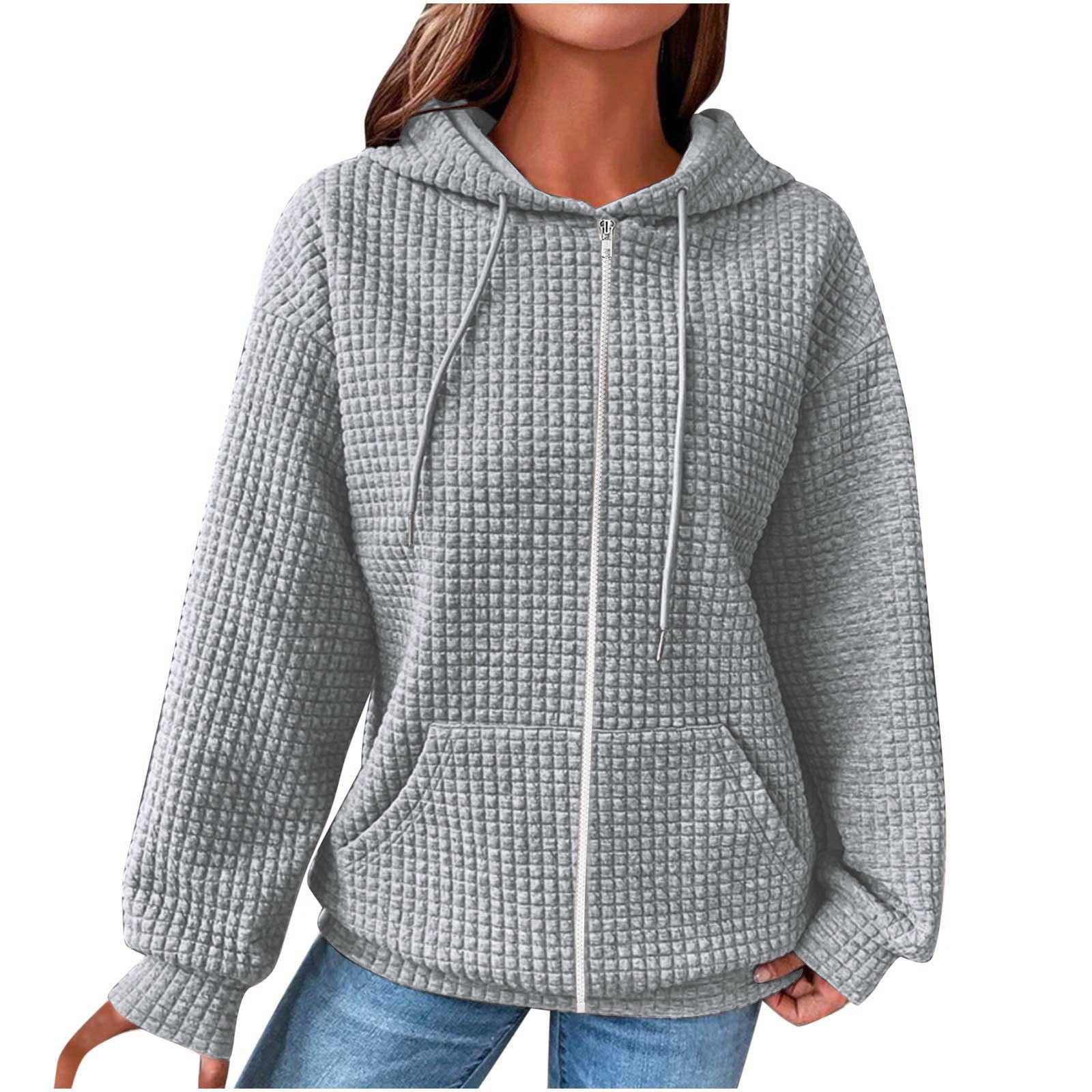 Waffle clearance sweatshirt womens