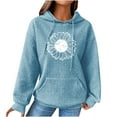 thumbnail image 1 of Womens Waffle Knit Hoodie,Oversized Hoodie for Women Casual Long Sleeve Cable Knit Pullover Sweaters Plus Size Sweatshirt Cozy Chunky Drawstring Hoodies, 1 of 6