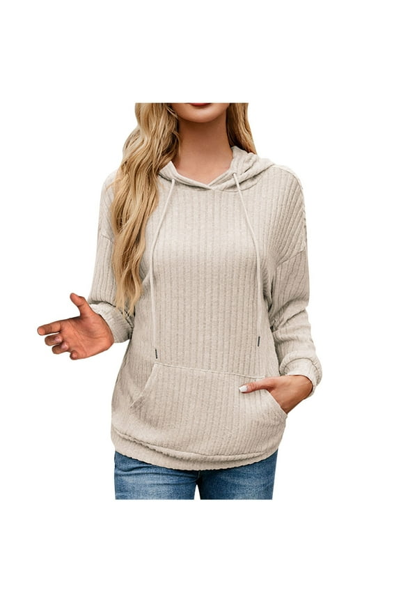 Womens Waffle Knit Tops Thermal Long Sleeve T Shirts for Women Slim Fitted Crew Neck Pullover Shirts Blouse