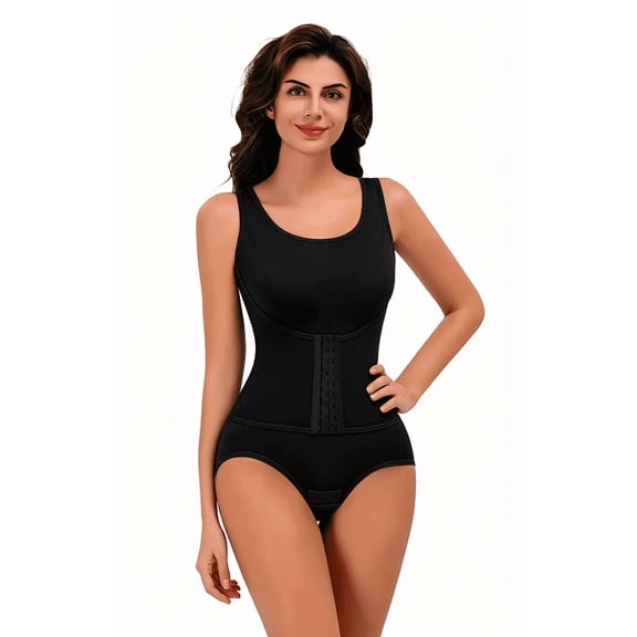 Womens' Waist Trainer Round Neck Tummy Control Plus Size Women Shapewear Bodysuit