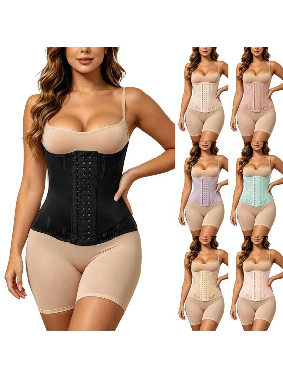 Womens Waist Trimmer Belt Tummy Control Waist Cinching Back Support Comfortable Shapers Beige XS