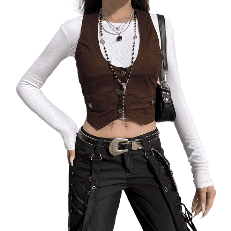 Steampunk sleeveless jacket store