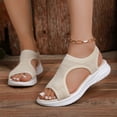 thumbnail image 1 of Womens Walking Sandals Open Toe Sports Sandals Breathable Summer Shoes Summer Washable  Flat Sandals, 1 of 10